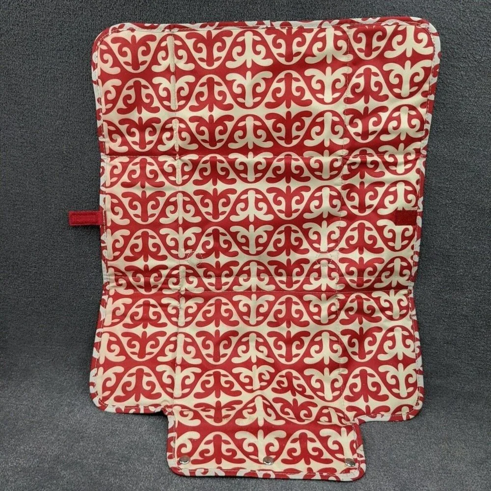 Infantino Savvy Bag Diaper Bag with Changing Pad Red Cream Printed